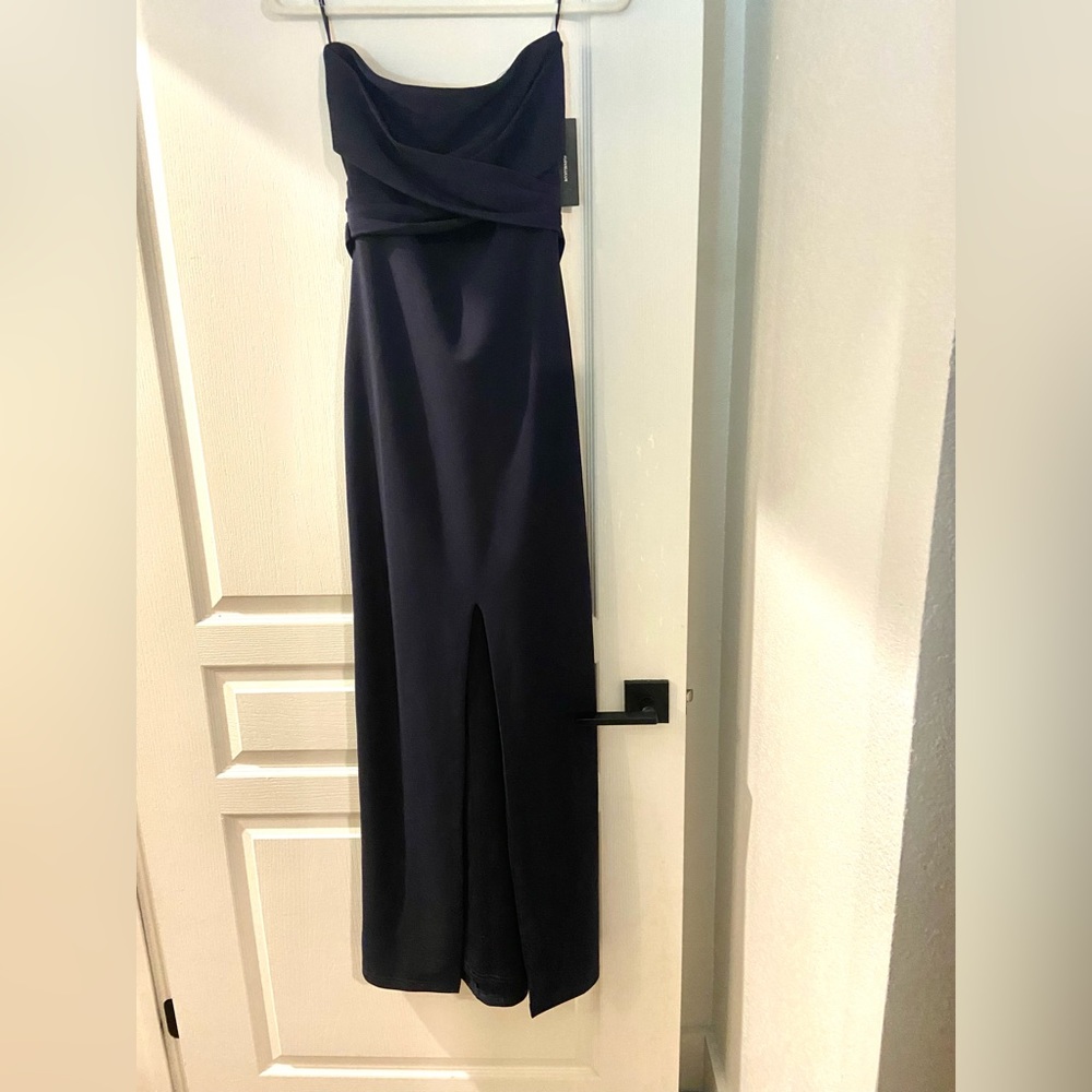 Lulus size small navy formal tie dress